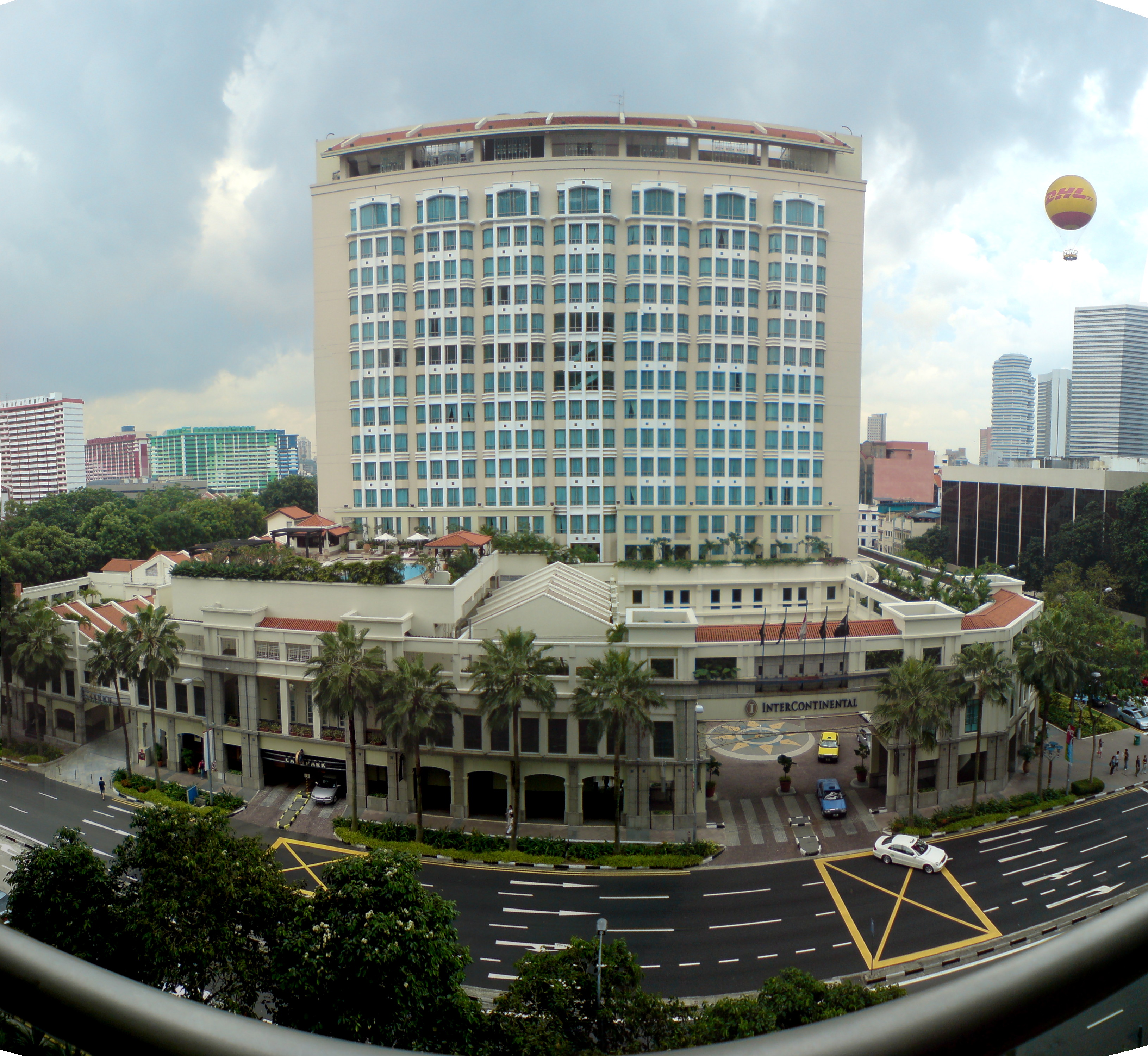 The facade of a Singapore hotel.