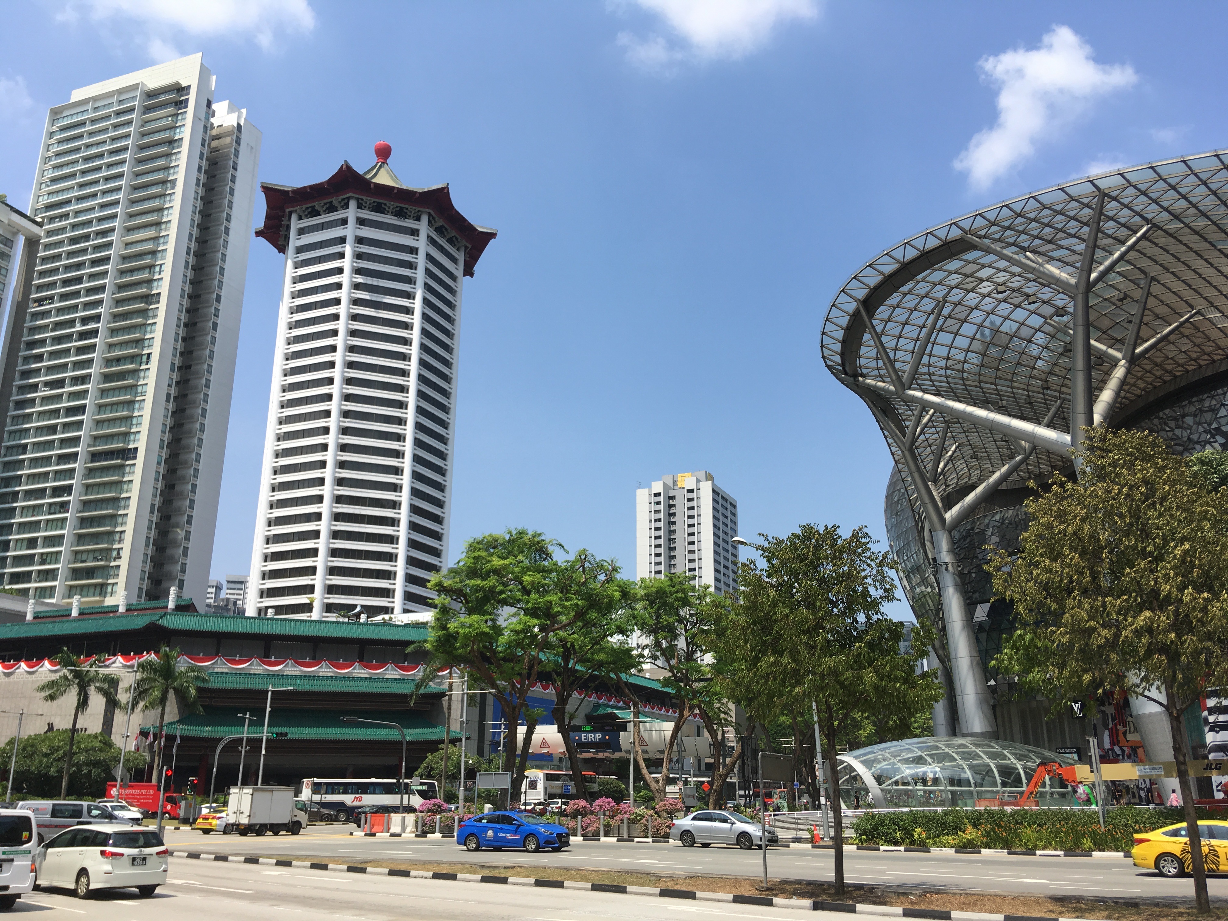 Luxury retail frontage on Orchard Road, Singapore.