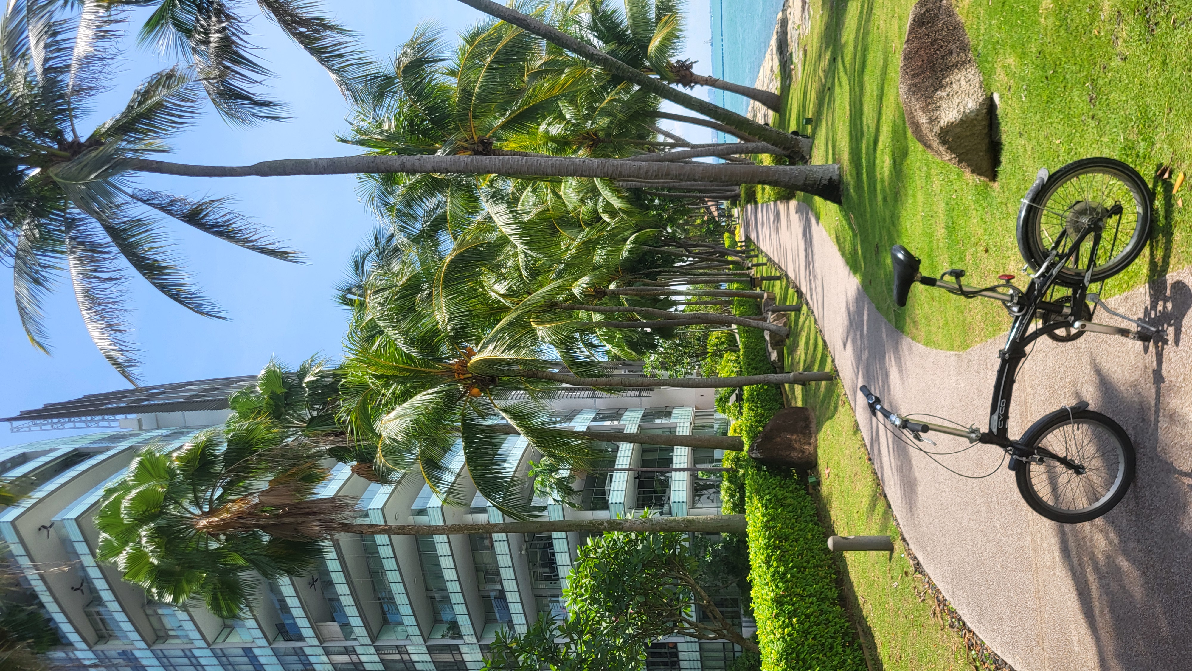 Waterfront residences and marina at Sentosa Cove, Singapore.